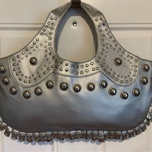 Silver Knight Shield Handbag